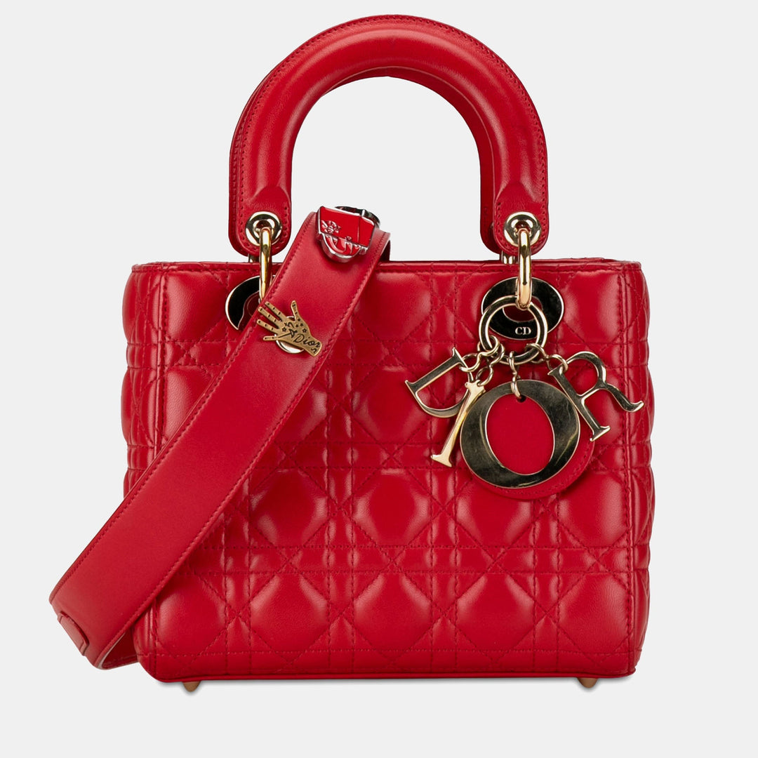 Top quality Dior Small Lambskin Cannage Lucky Badges My Lady Bag