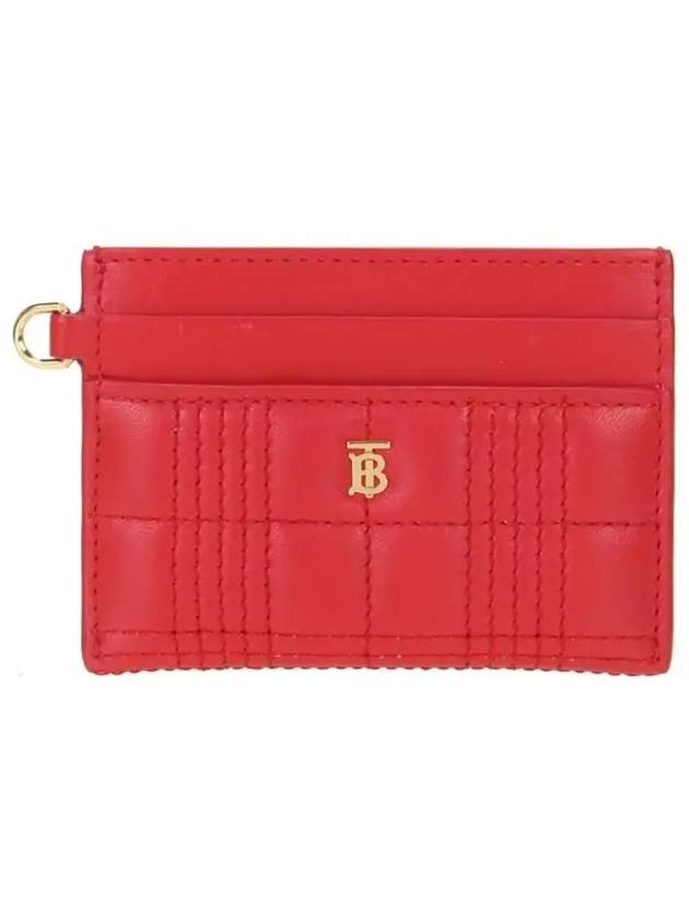 Burberry TB Quilted Card Wallet Red