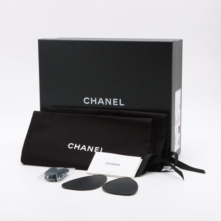 Top Quality Chanel COCOMARK TWIDE SHORT BOOTS 37.5 LADY BLACK X NAIBI G35154 PERLE  LOVE MARKET SHOP