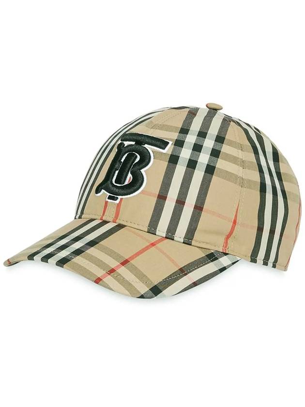Burberry Vintage Check Motif Ball Cap Beige