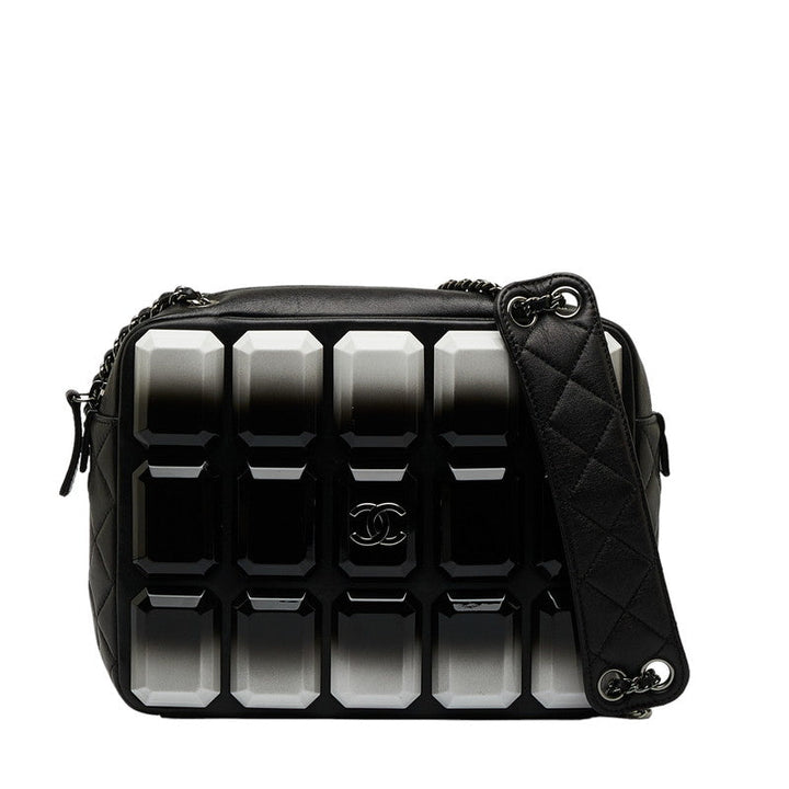 Top Quality Chanel Crossbody Bag in Lambskin Gun Metal Black Ladies