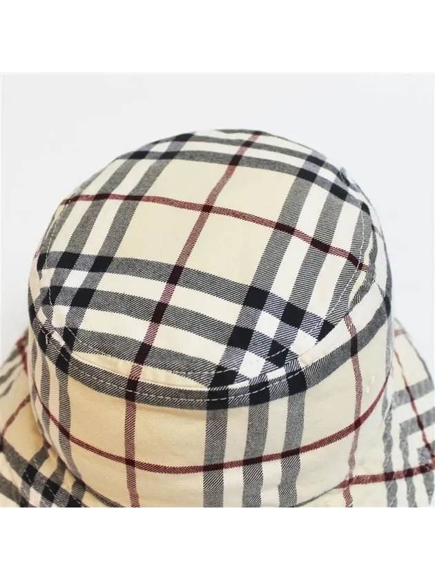 Burberry Stone Check Cotton Bucket Hat Beige