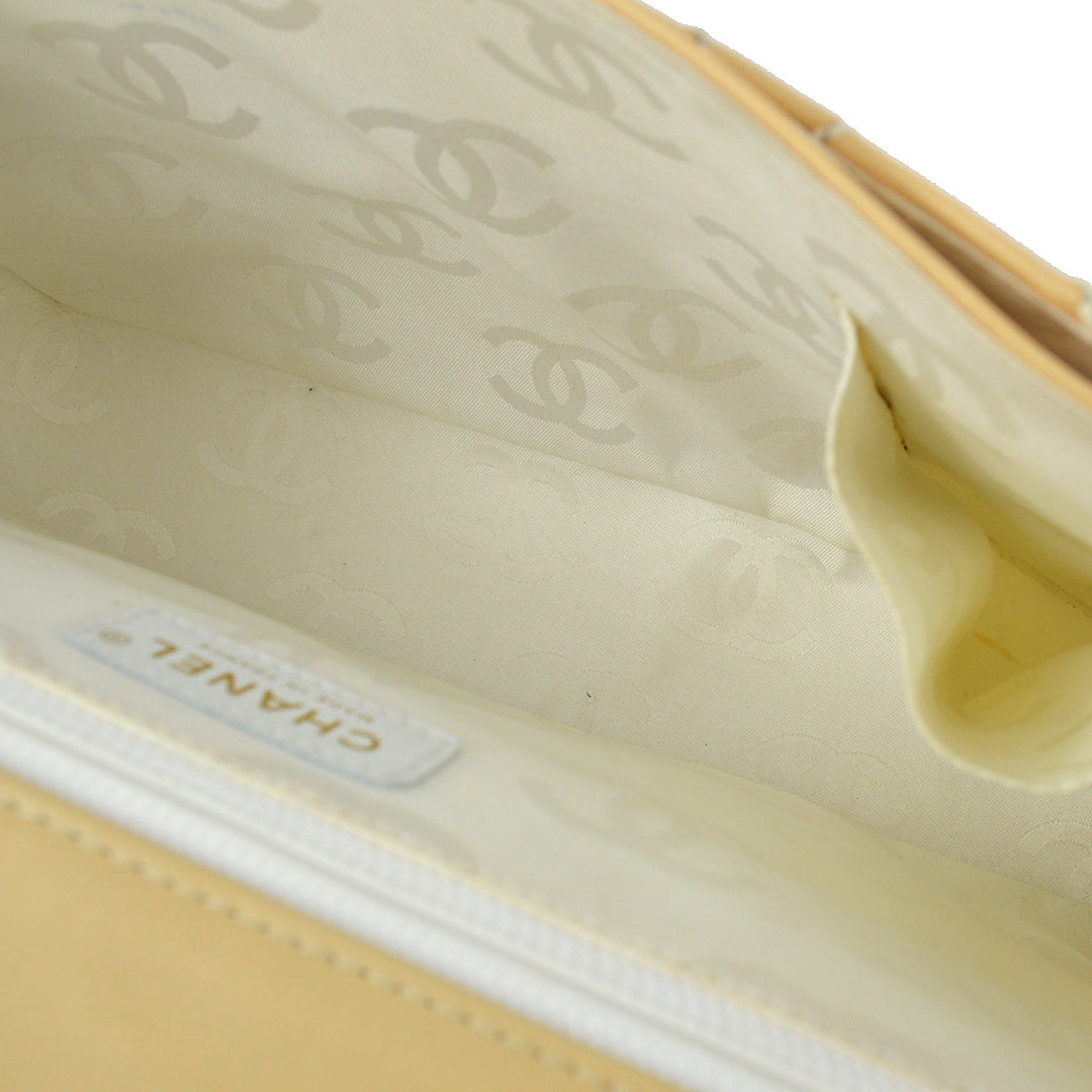 Top Quality Chanel 2005-2006 Beige Calfskin Wild Stitch Handbag