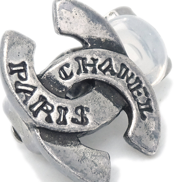 Top Quality Chanel CC Earrings Clip-On Silver 99A
