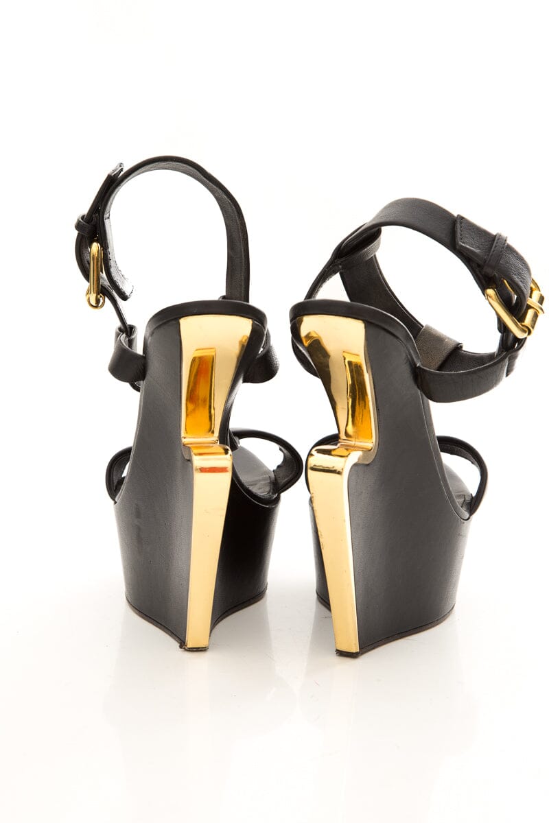 Giuseppe Zanotti Black Wedge SZ 37
