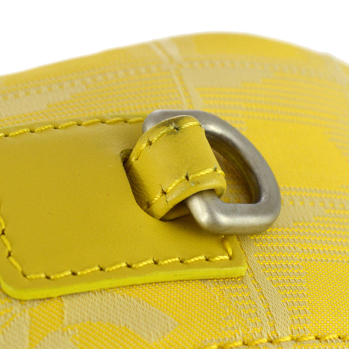 Top Quality Chanel 2001-2003 Yellow Jacquard Nylon New Travel Line Handbag