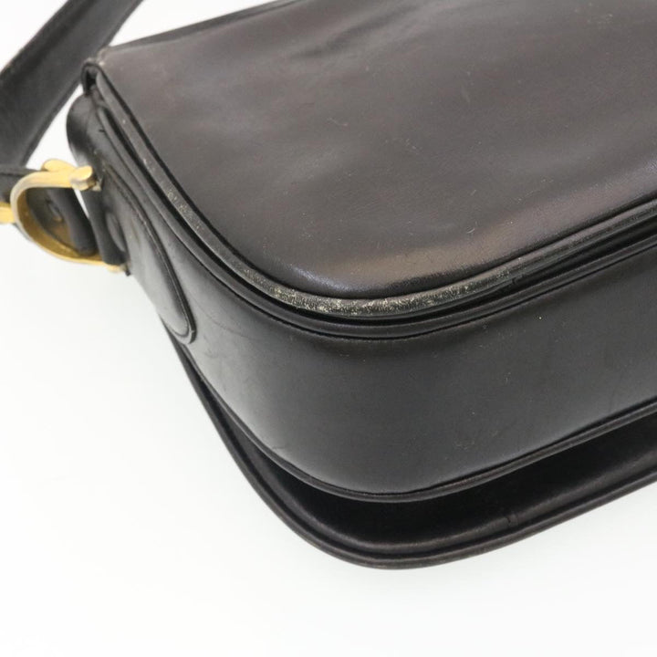 Celine Horse Carriage Shoulder Bag Leather Black  28422