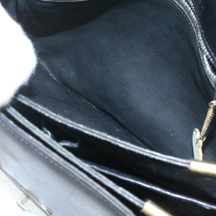 Celine Horse Carriage Shoulder Bag Leather Black  28422