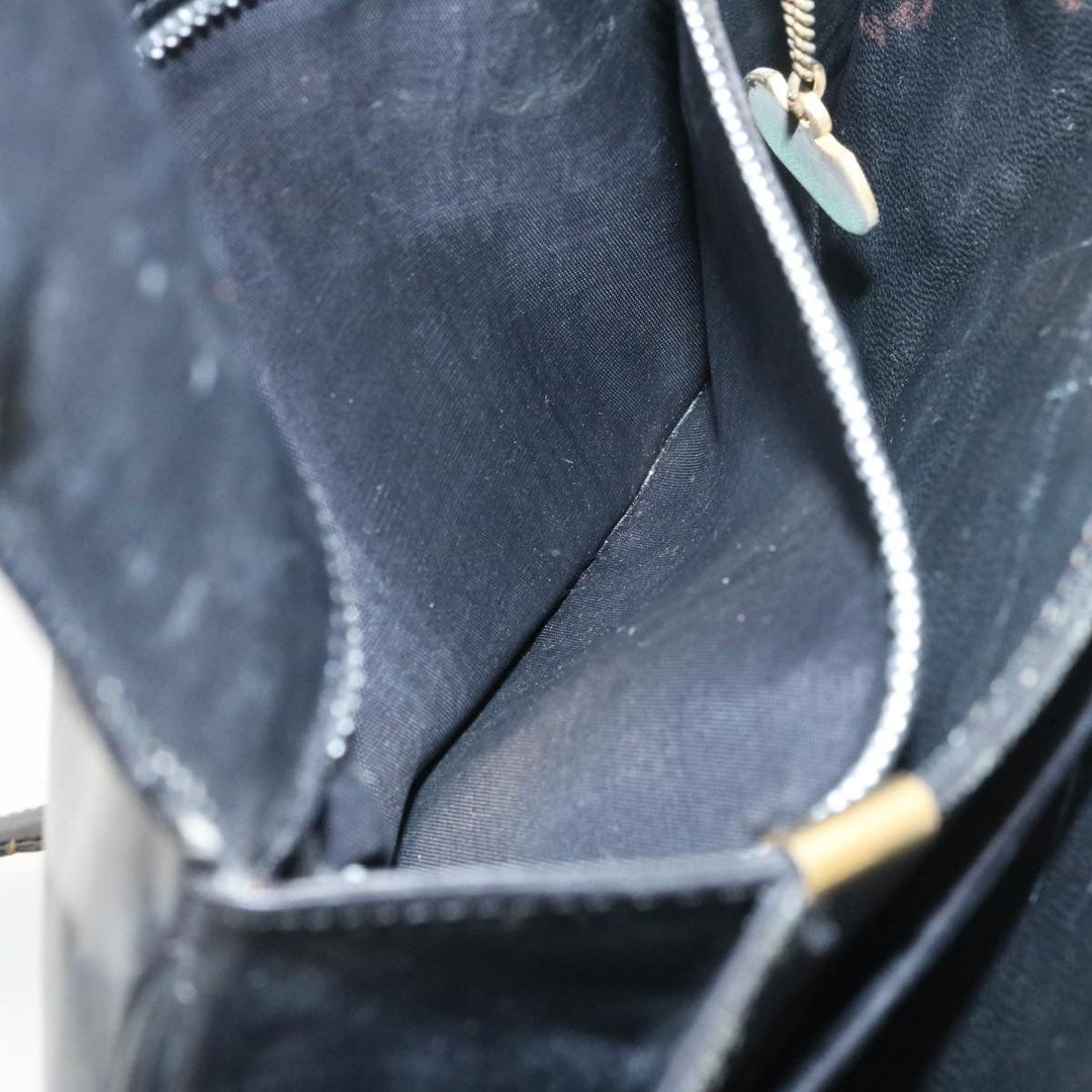 Celine Horse Carriage Shoulder Bag Leather Black  28422