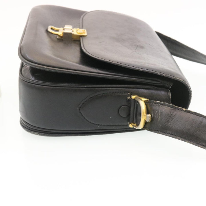 Celine Horse Carriage Shoulder Bag Leather Black  28422