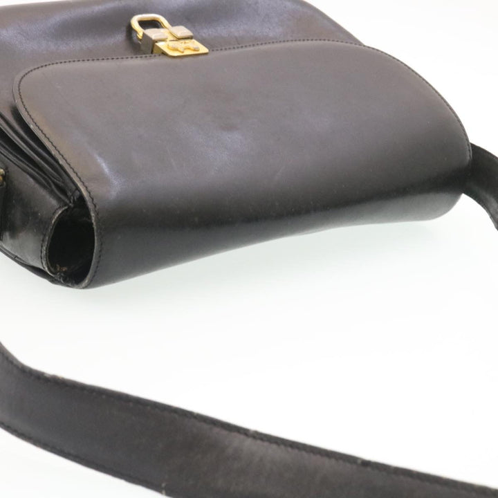 Celine Horse Carriage Shoulder Bag Leather Black  28422