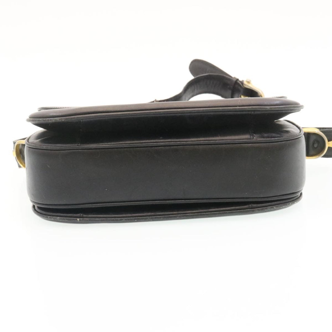 Celine Horse Carriage Shoulder Bag Leather Black  28422