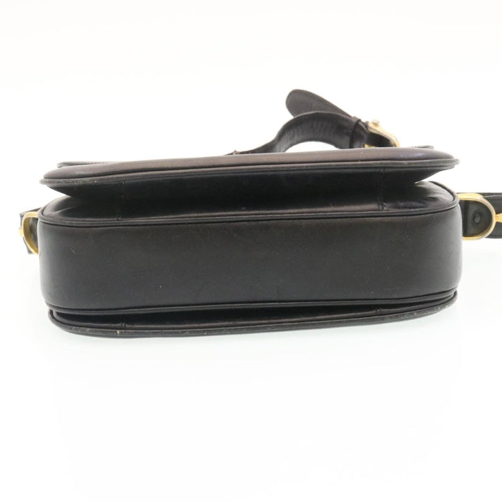 Celine Horse Carriage Shoulder Bag Leather Black  28422