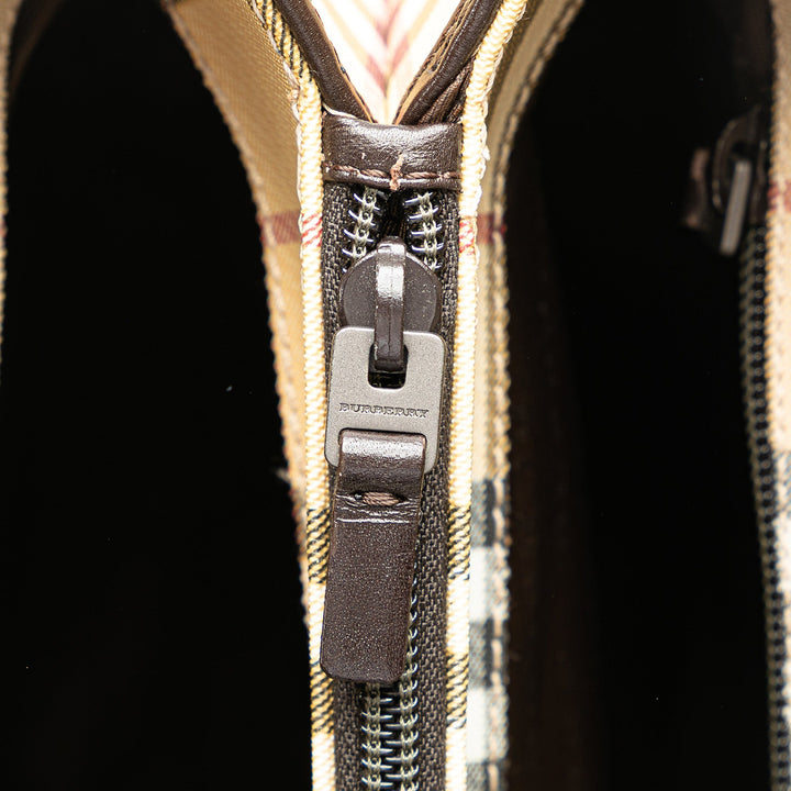 BURBERRY House Check Canvas Handbag