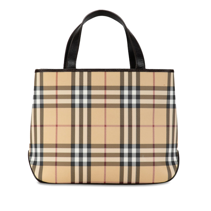 BURBERRY House Check Canvas Handbag