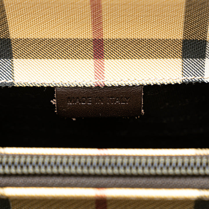 BURBERRY House Check Canvas Handbag