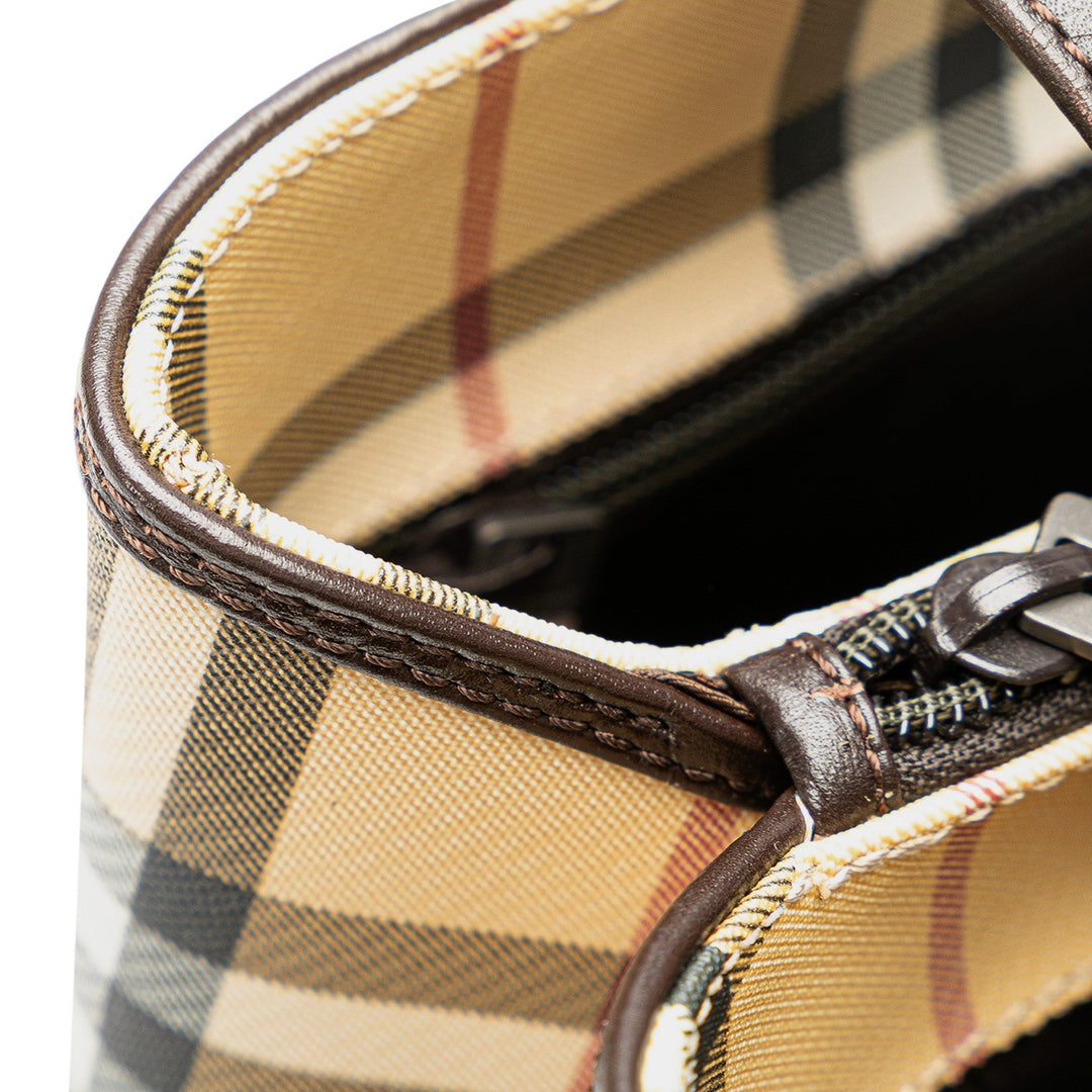 BURBERRY House Check Canvas Handbag