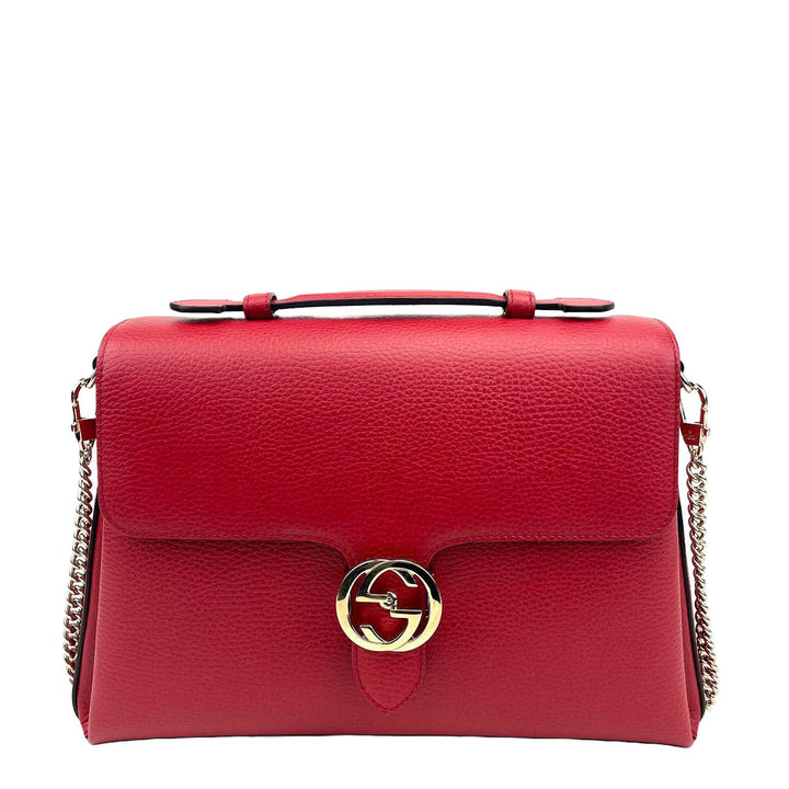 GUCCI Interlocking G Shoulder Bag - Red