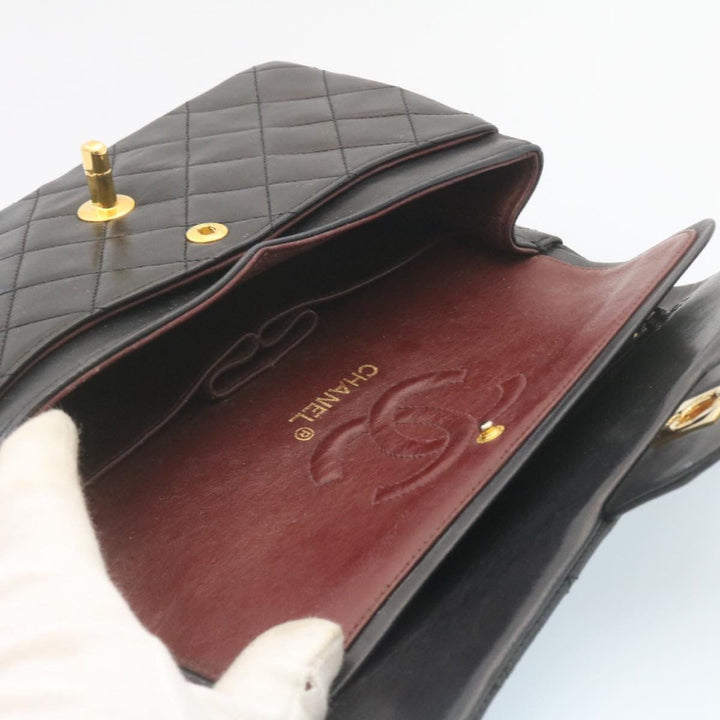 Top Quality Chanel Classic Matelasse 23 Chain New Shoulder Bag Lamb Skin Black Auth 28634A