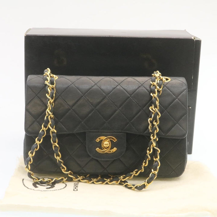 Top Quality Chanel Classic Matelasse 23 Chain New Shoulder Bag Lamb Skin Black Auth 28634A