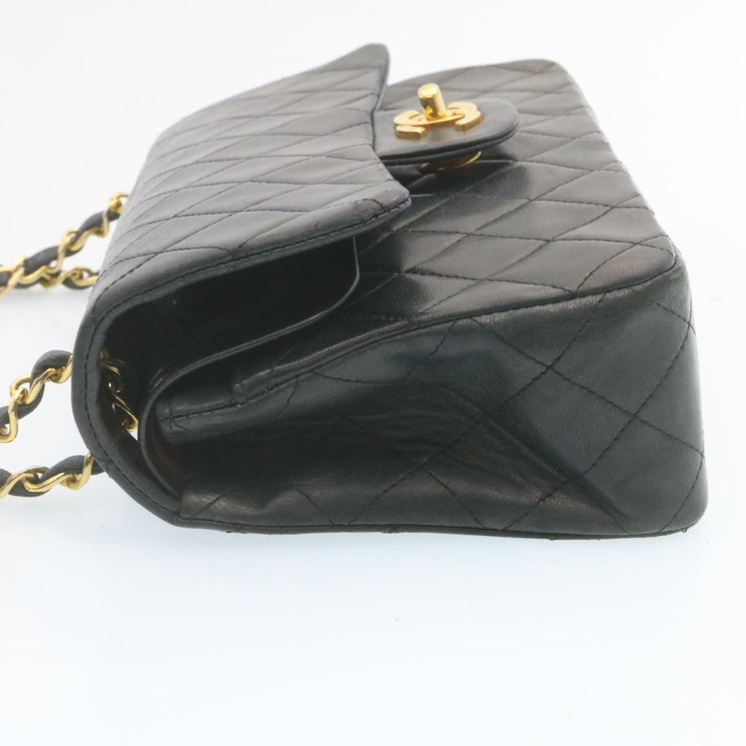 Top Quality Chanel Classic Matelasse 23 Chain New Shoulder Bag Lamb Skin Black Auth 28634A