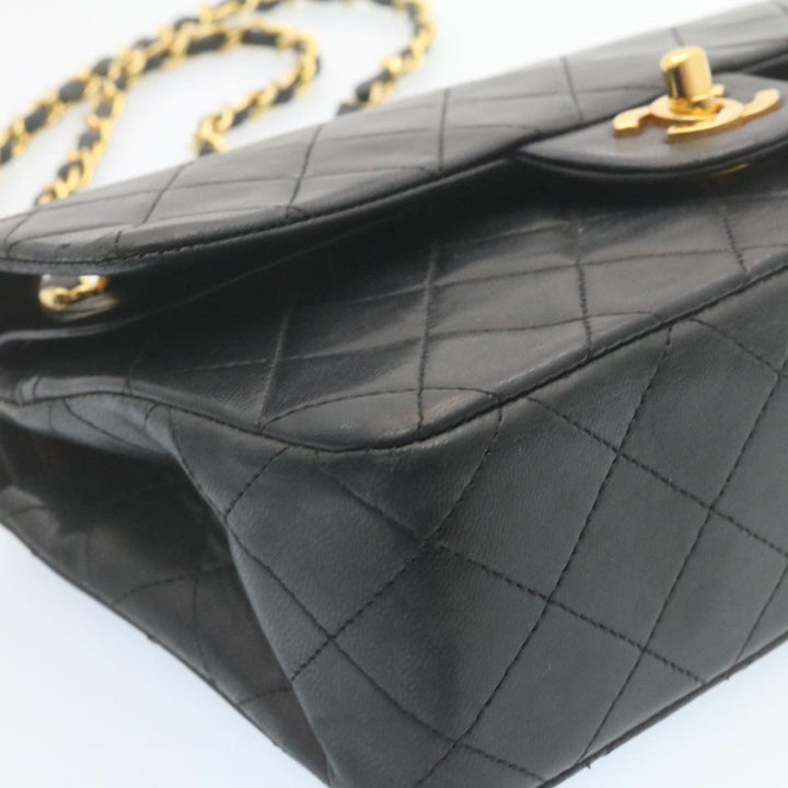 Top Quality Chanel Classic Matelasse 23 Chain New Shoulder Bag Lamb Skin Black Auth 28634A