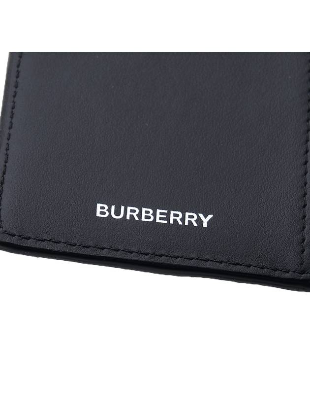 Burberry Coated Canvas Check Motif Long Wallet Navy