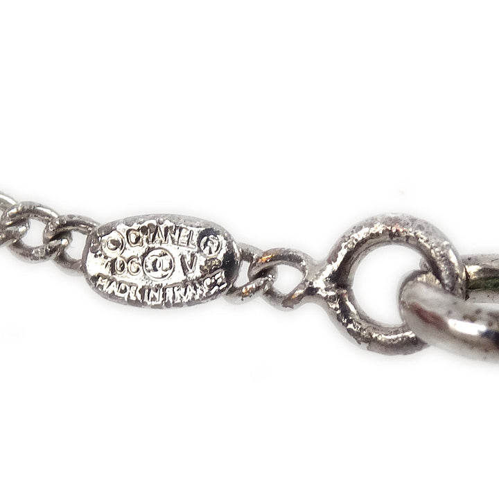 Top Quality Chanel 2003 Crystal & Silver CC Necklace