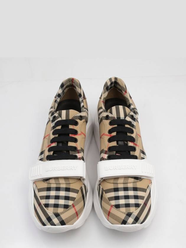 Burberry WoMen's Regis Vintage Check Velcro Low Top Sneakers Beige