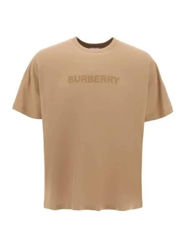 Burberry Logo Print Organnic Cotton Short Sleeve T-Shirt Brown