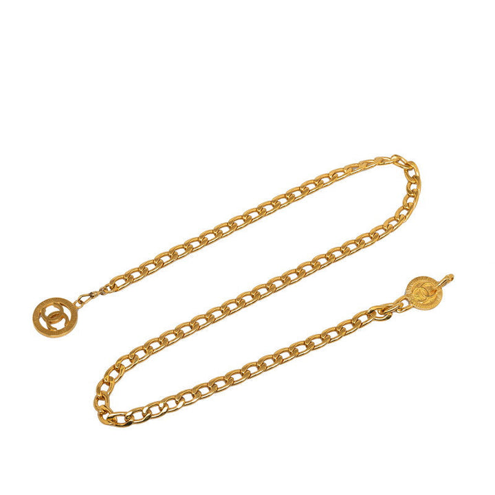 Top Quality Chanel Vintage Cocomark Round Chain Belt Gold   Chanel