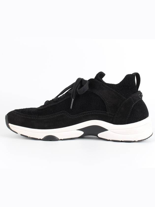 CC logo knit cruise sneakers 37 5 245 Chanel