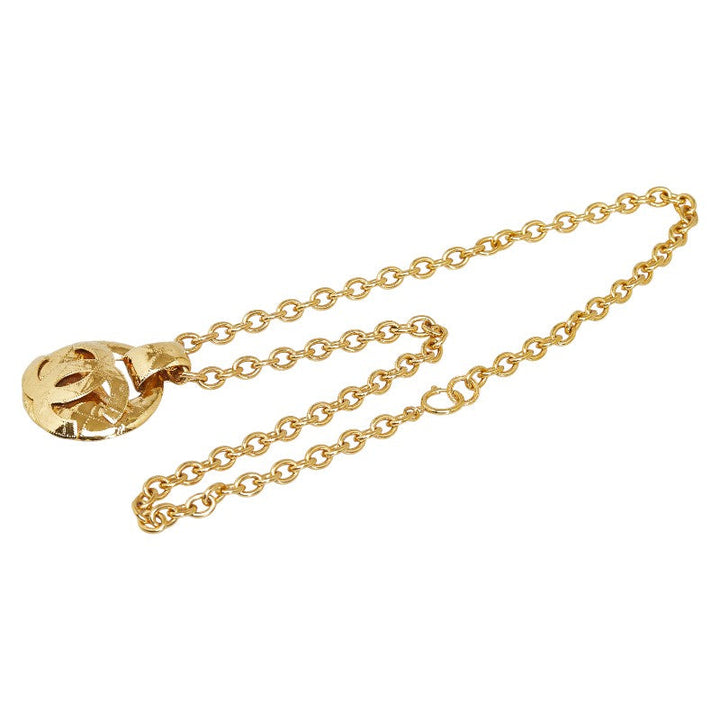 Top Quality Chanel vintage cocomark big mattress chain necklace gold makeup ladies Chanel