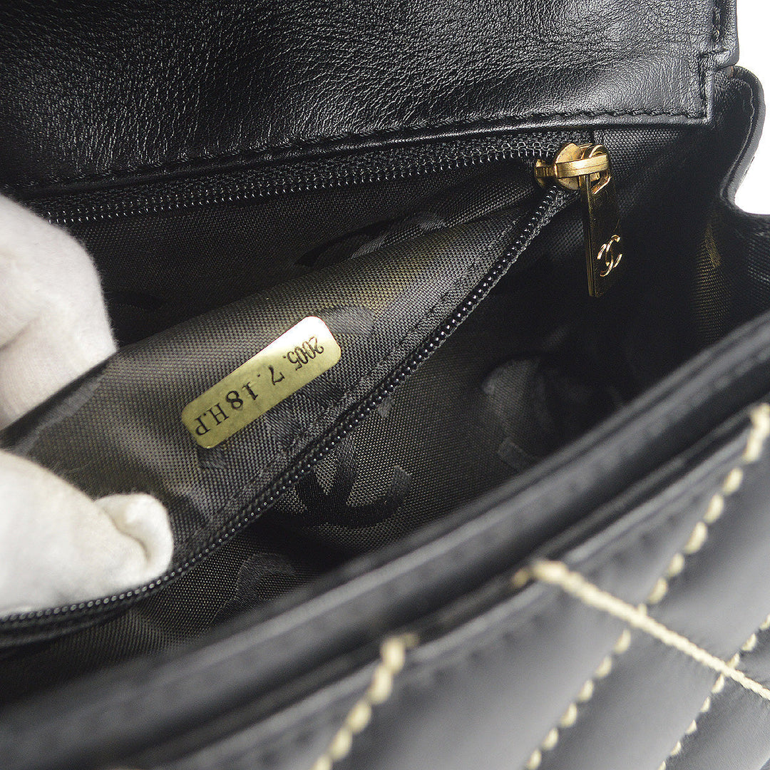 Top Quality Chanel 2004-2005 * Wild Stitch Handbag White Calfskin