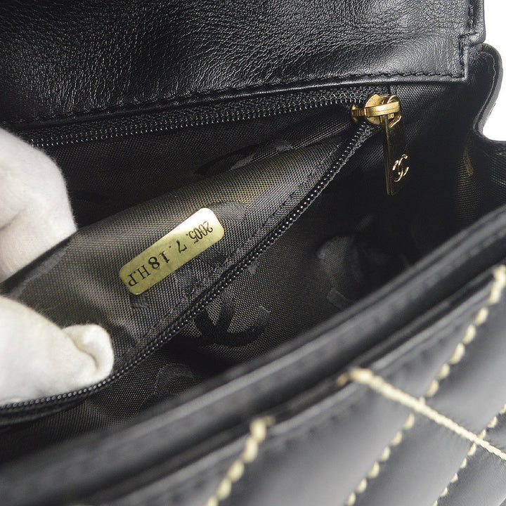 Top Quality Chanel 2004-2005 * Wild Stitch Handbag White Calfskin
