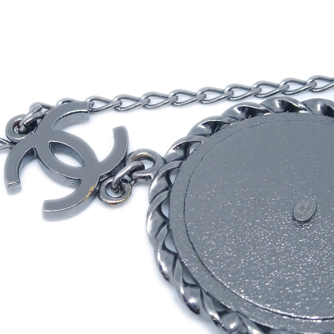 Top Quality Chanel Mademoiselle Chain Pendant Necklace Silver 03P