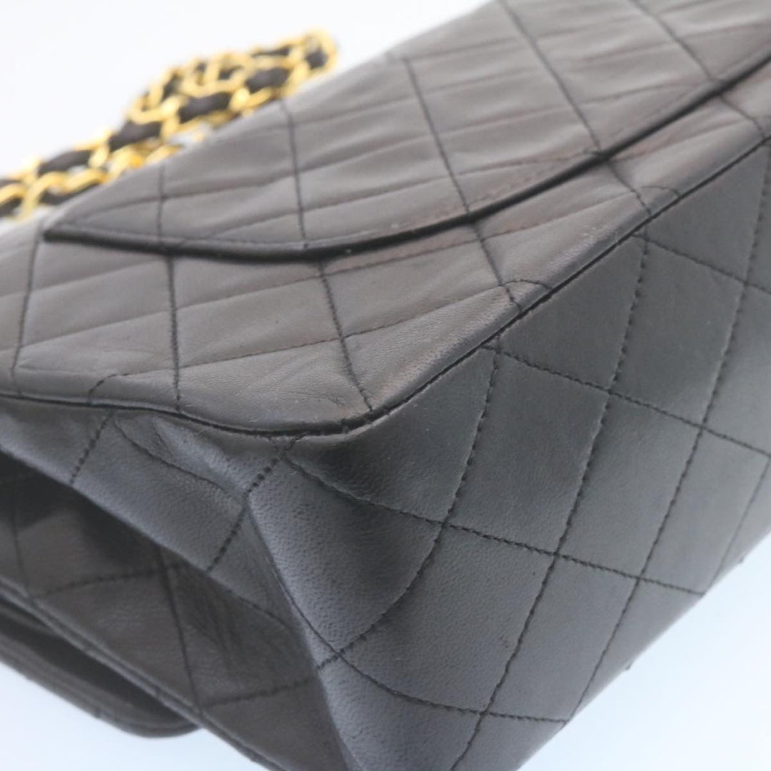 Top Quality Chanel Classic Matelasse 25 Chain New Shoulder Bag Lamb Skin Black Auth 29001A