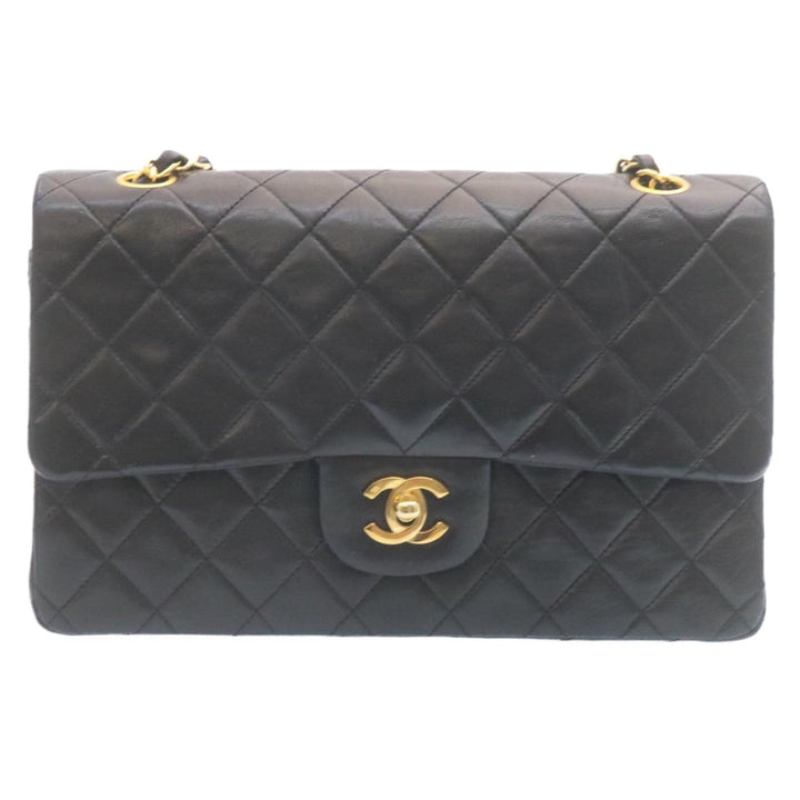 Top Quality Chanel Classic Matelasse 25 Chain New Shoulder Bag Lamb Skin Black Auth 29001A