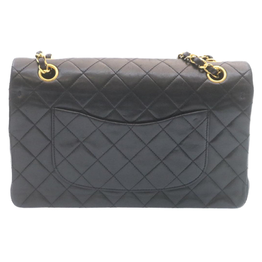 Top Quality Chanel Classic Matelasse 25 Chain New Shoulder Bag Lamb Skin Black Auth 29001A