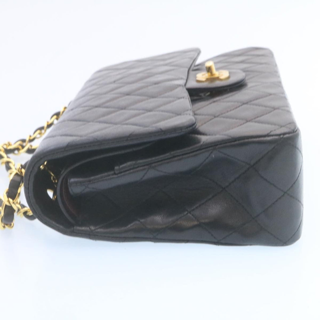 Top Quality Chanel Classic Matelasse 25 Chain New Shoulder Bag Lamb Skin Black Auth 29001A