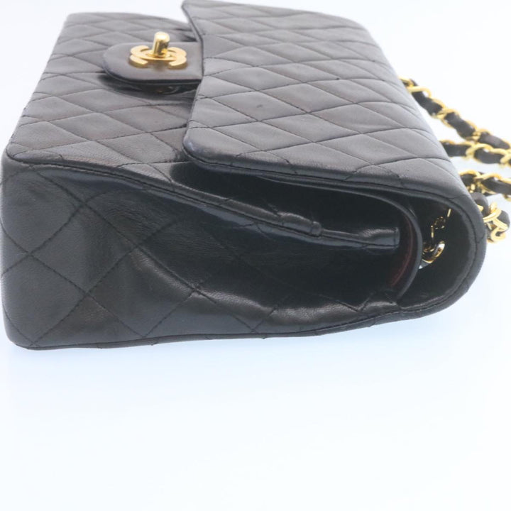 Top Quality Chanel Classic Matelasse 25 Chain New Shoulder Bag Lamb Skin Black Auth 29001A