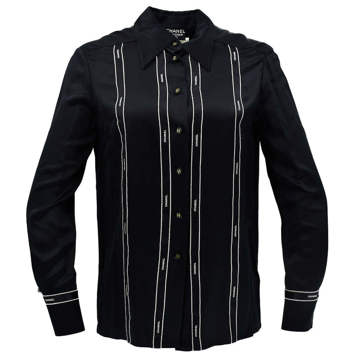 Top Quality Chanel Blouse Shirt Black 94A #38