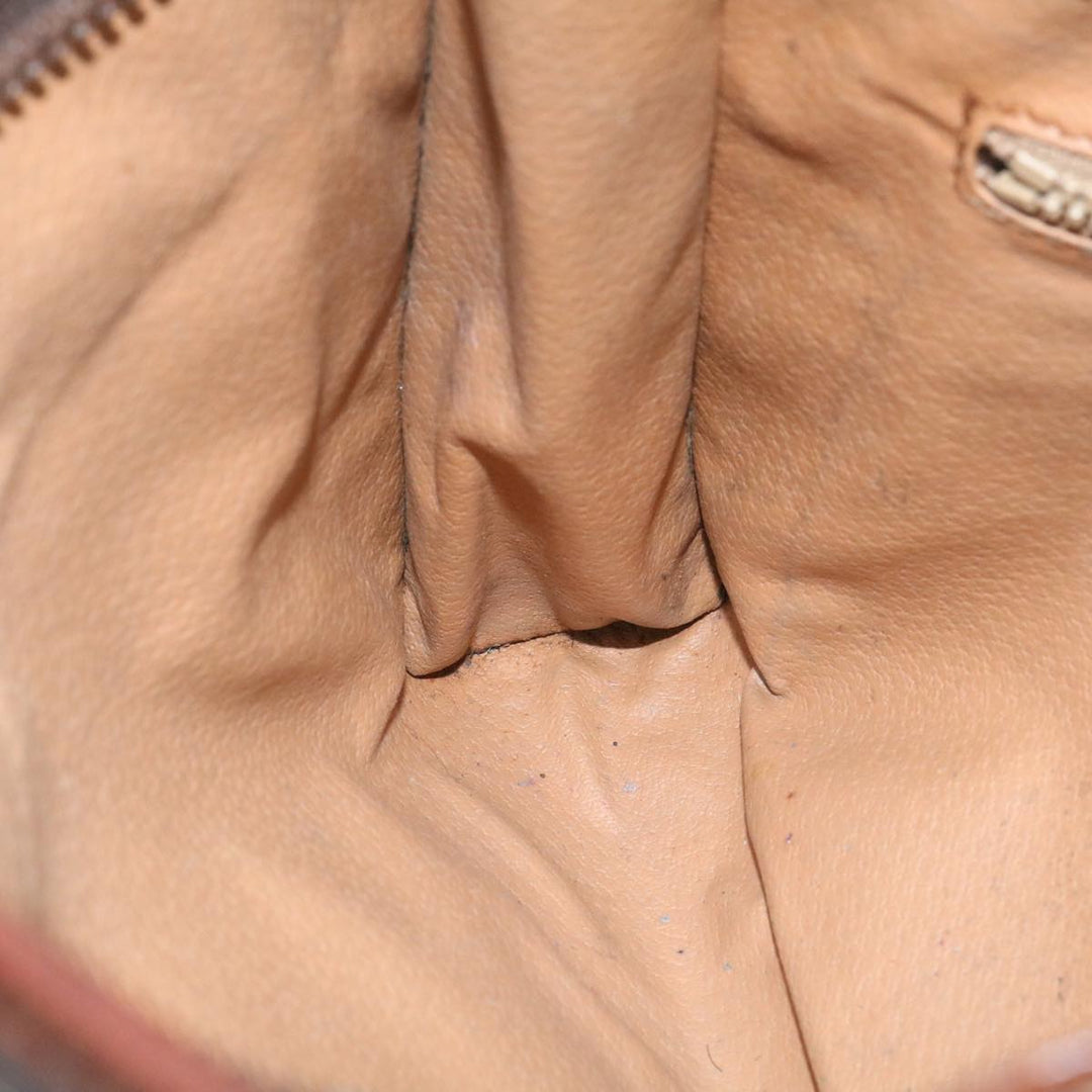 Celine Macadam Canvas Clutch Bag PVC Leather Brown  29196