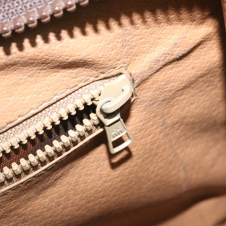 Celine Macadam Canvas Clutch Bag PVC Leather Brown  29196