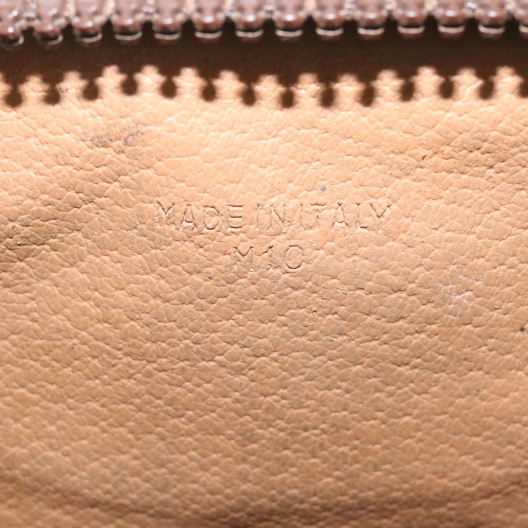 Celine Macadam Canvas Clutch Bag PVC Leather Brown  29196