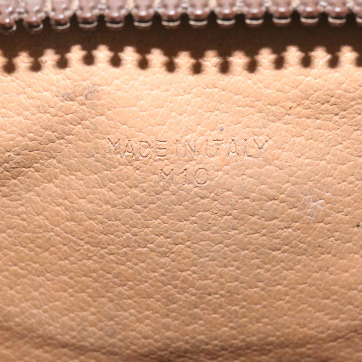 Celine Macadam Canvas Clutch Bag PVC Leather Brown  29196