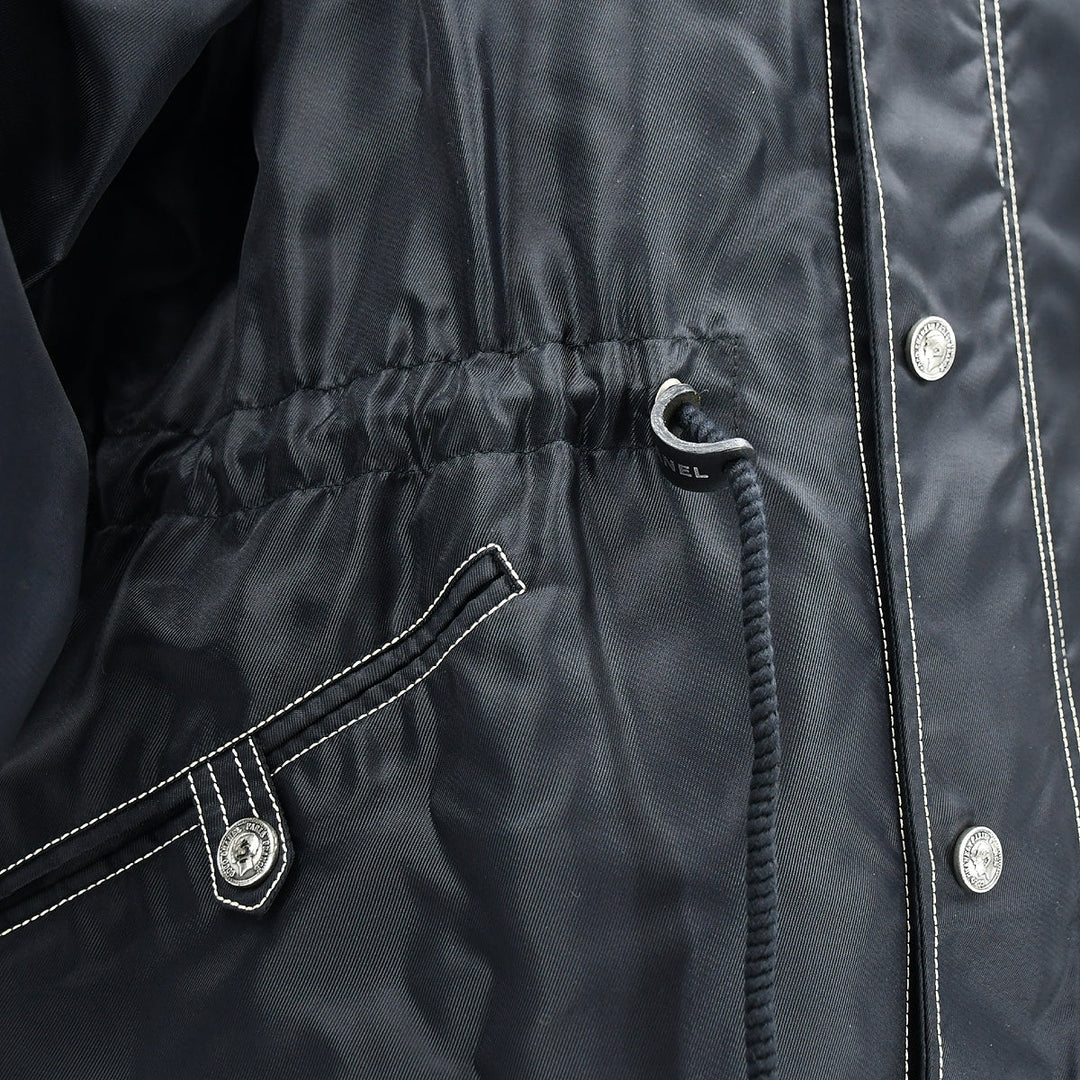Top Quality Chanel Hooded Coat Black