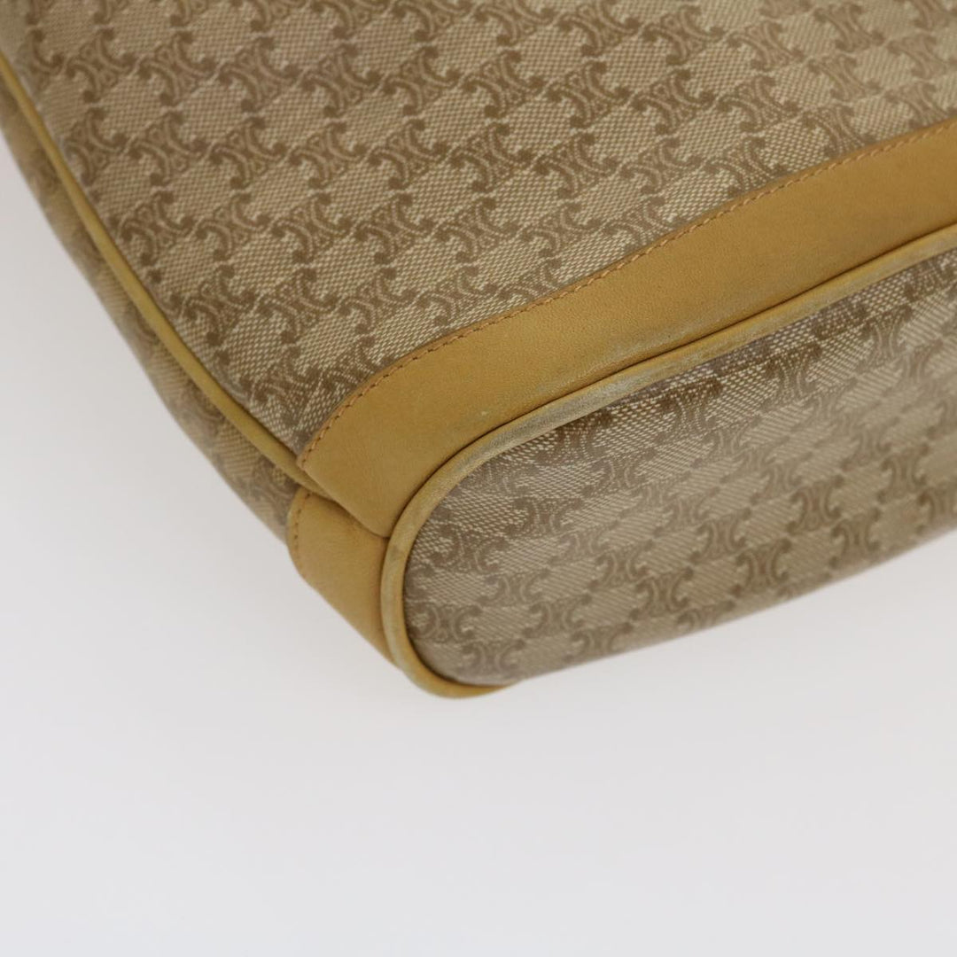 Celine Macadam Canvas Shoulder Bag Beige  29812