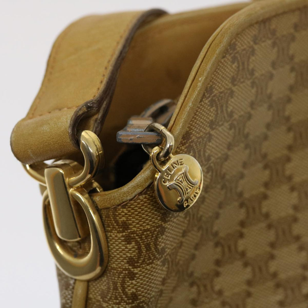 Celine Macadam Canvas Shoulder Bag Beige  29812