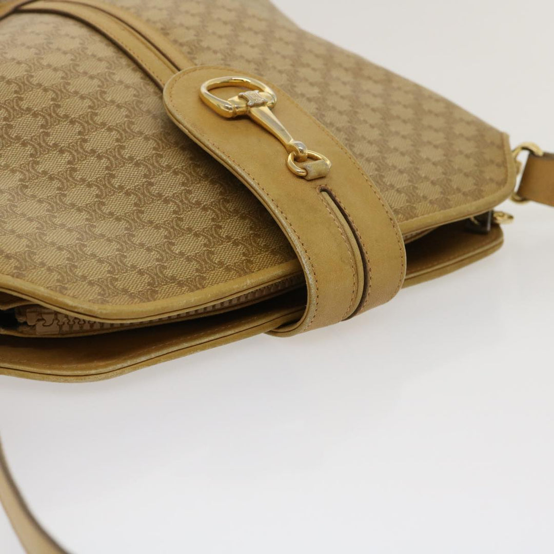 Celine Macadam Canvas Shoulder Bag Beige  29812